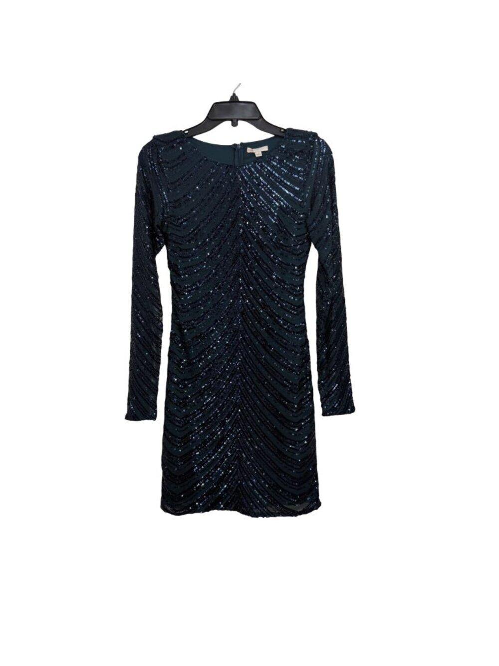 GB Gianni bini Sequin Long Sleeve Mini Dress SZ S Navy Blue